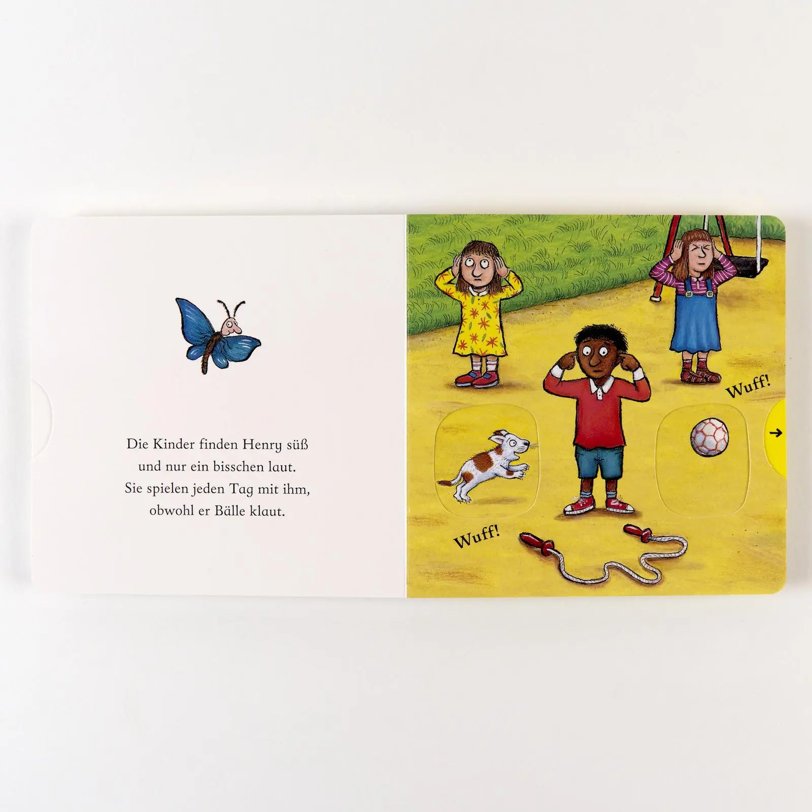 Bild: 9783407759894 | Henry, das Hündchen | Pappbilderbuch zum Schieben, Ziehen, Spielen
