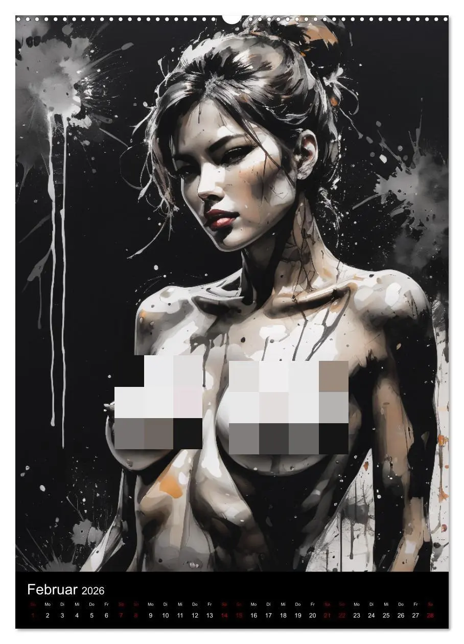Bild: 9783516279894 | AbstrAKT - Mutige Tinte (hochwertiger Premium Wandkalender 2026 DIN...