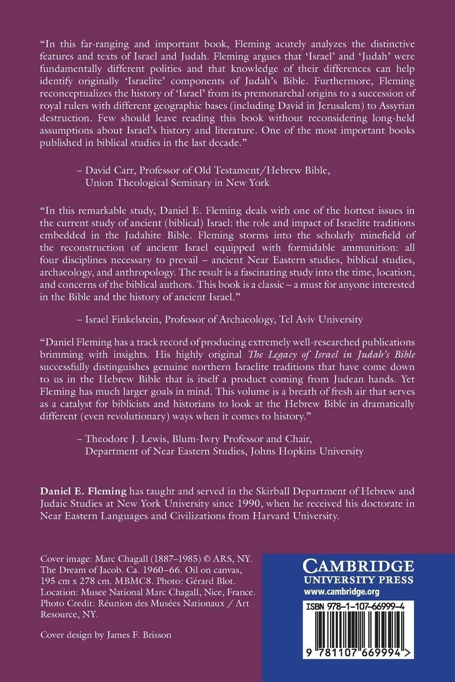 Rückseite: 9781107669994 | The Legacy of Israel in Judah's Bible | Daniel Fleming | Taschenbuch