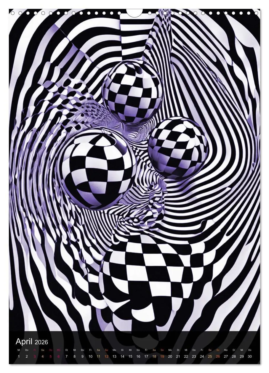 Bild: 9783516269994 | OP Art Nichts für schwache Augen (Wandkalender 2026 DIN A3 hoch),...
