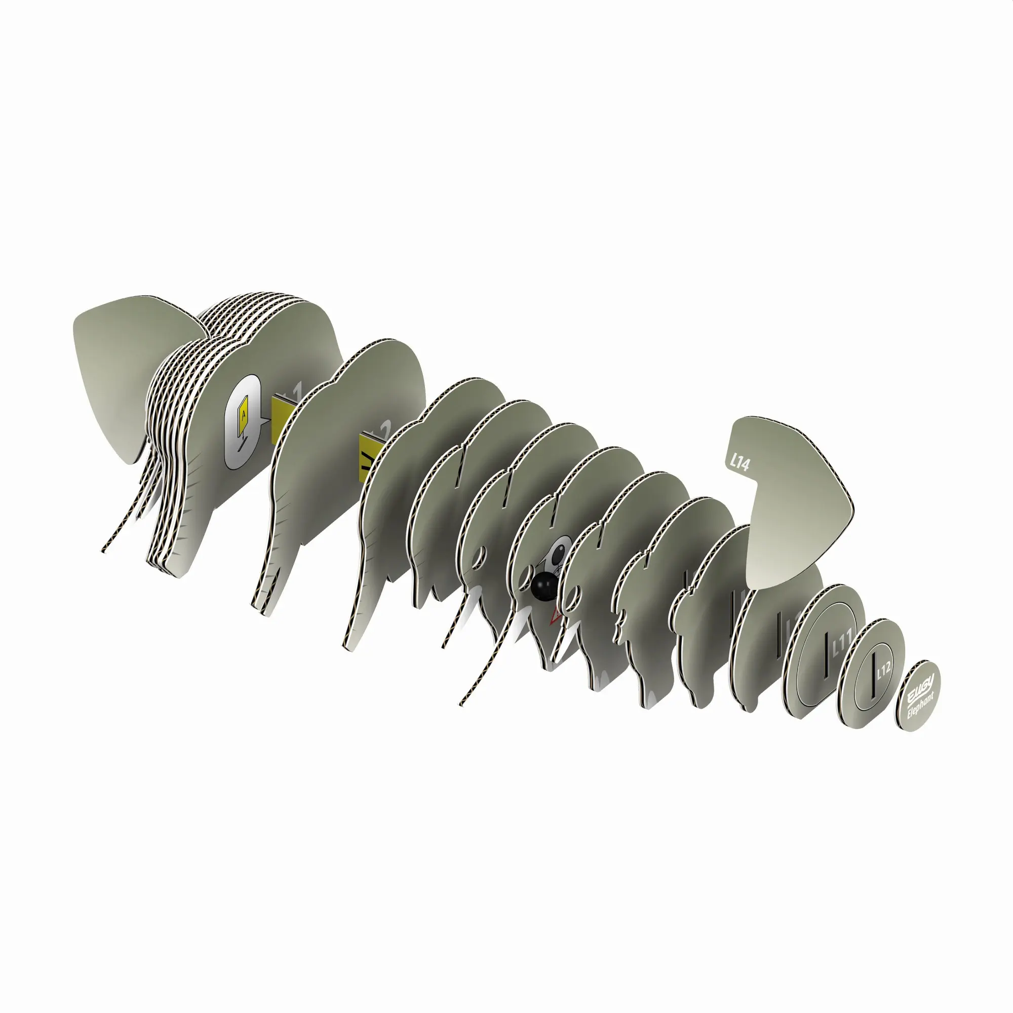 Bild: 9421035150095 | EUGY - 3D Bastelset Elefant | Eugy | Kit (Bastelset) | 650010 | 2023