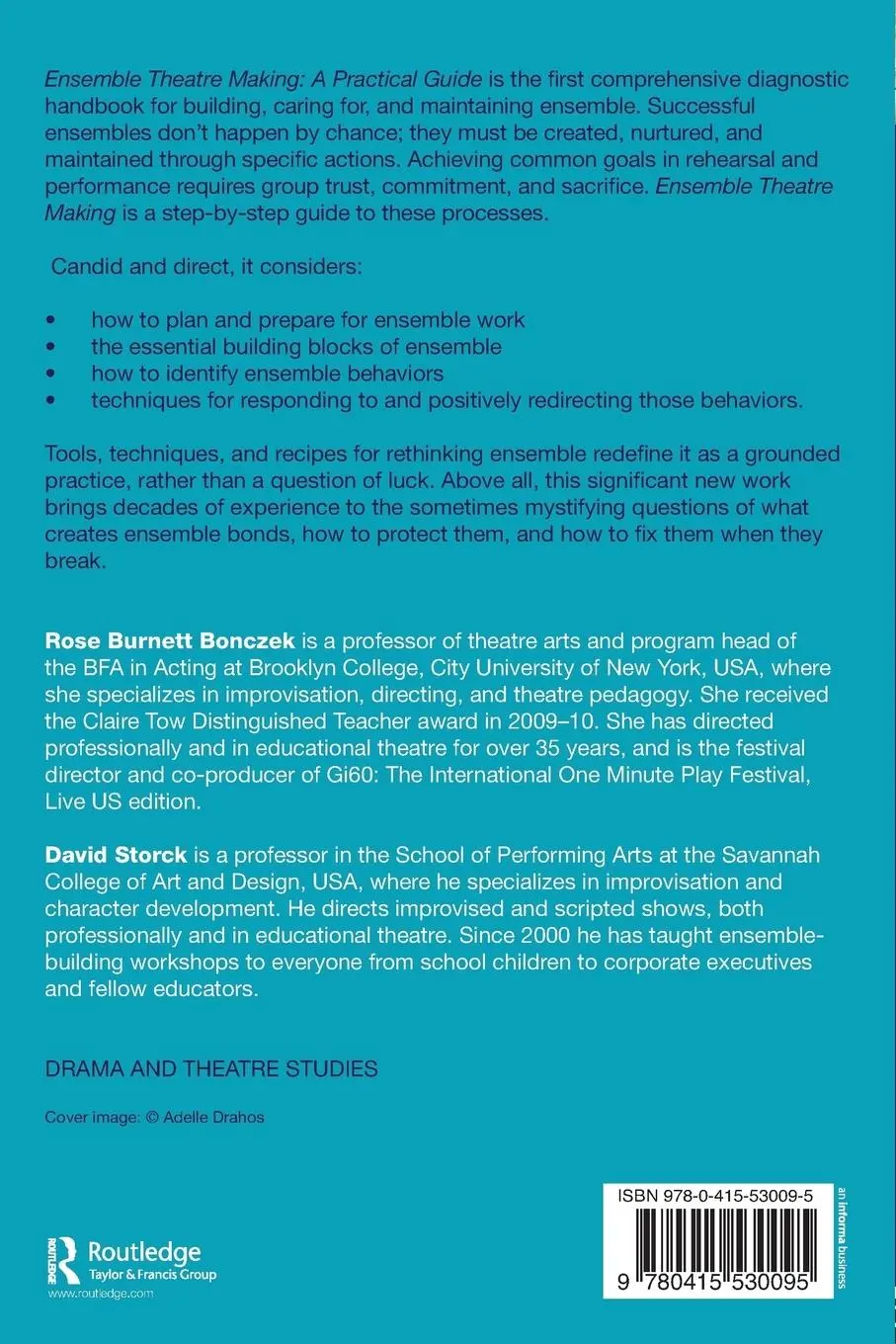 Rückseite: 9780415530095 | Ensemble Theatre Making | A Practical Guide | Bonczek (u. a.) | Buch