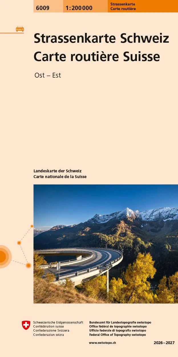 Cover: 9783302060095 | Swisstopo Schweiz 2022/2023 Strassenkarte 1:200 000 | swisstopo | 2019
