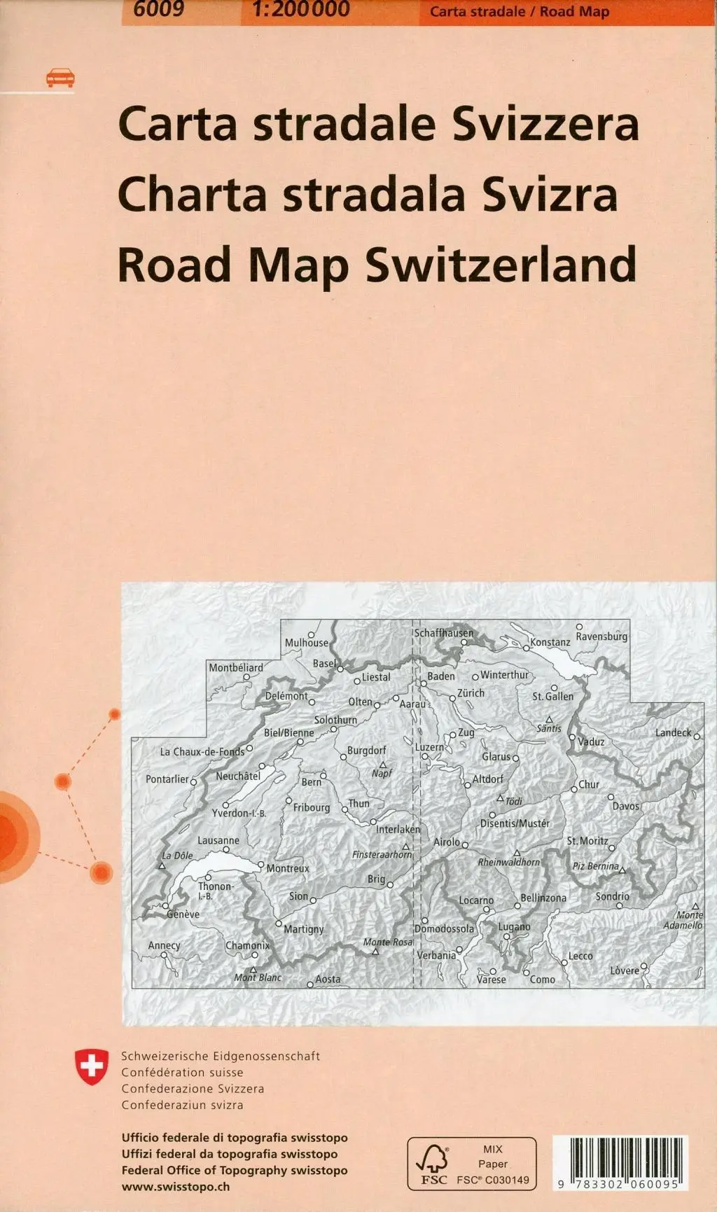 Bild: 9783302060095 | Swisstopo Schweiz 2022/2023 Strassenkarte 1:200 000 | swisstopo | 2019