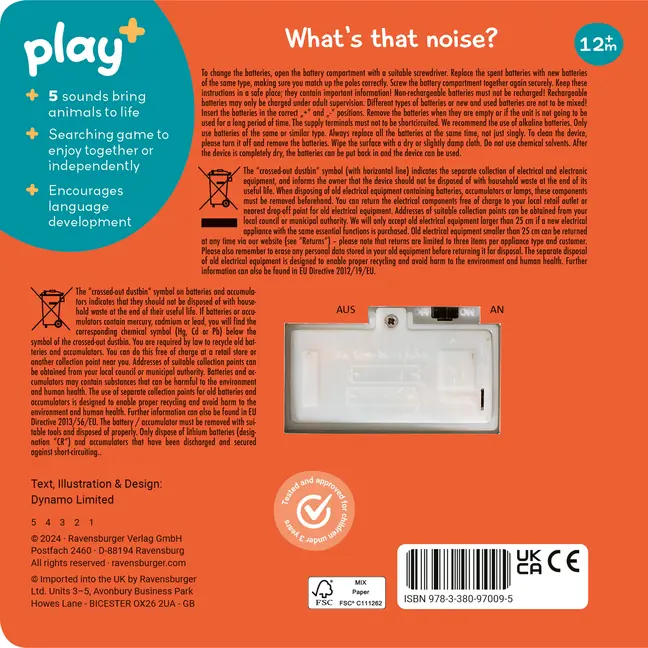 Bild: 9783380970095 | Play+ Shh ... Who's there? Baby Animals | Dynamo Limited | Buch | 2024