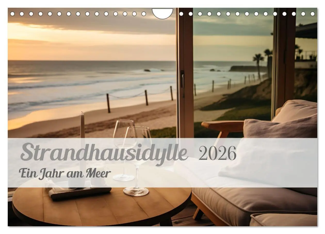 Cover: 9783457360095 | Strandhausidylle (Wandkalender 2026 DIN A4 quer), CALVENDO...
