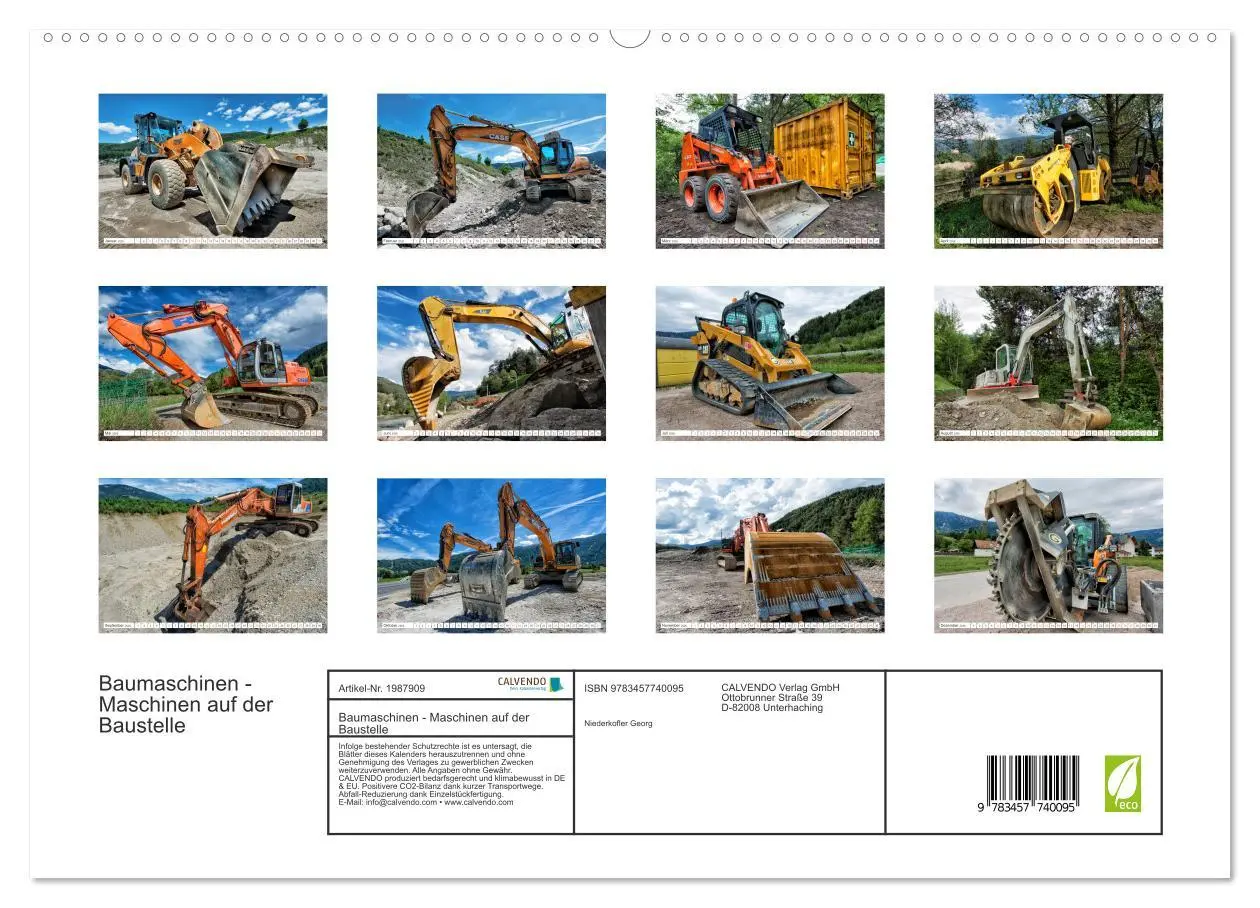 Bild: 9783457740095 | Baumaschinen - Maschinen auf der Baustelle (hochwertiger Premium...