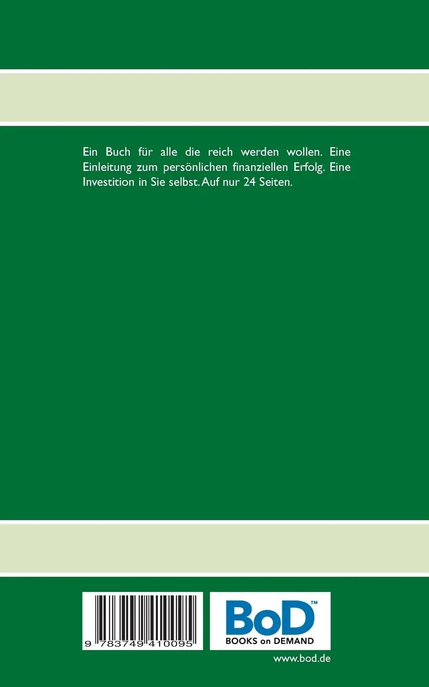 Rückseite: 9783749410095 | Ich bin Millionär | und Sie werden es auch sein | Martin Gedyk | Buch