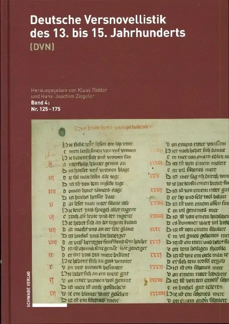 Cover: 9783757400095 | Deutsche Versnovellistik des 13. bis 15. Jahrhunderts (DVN). Bd.4