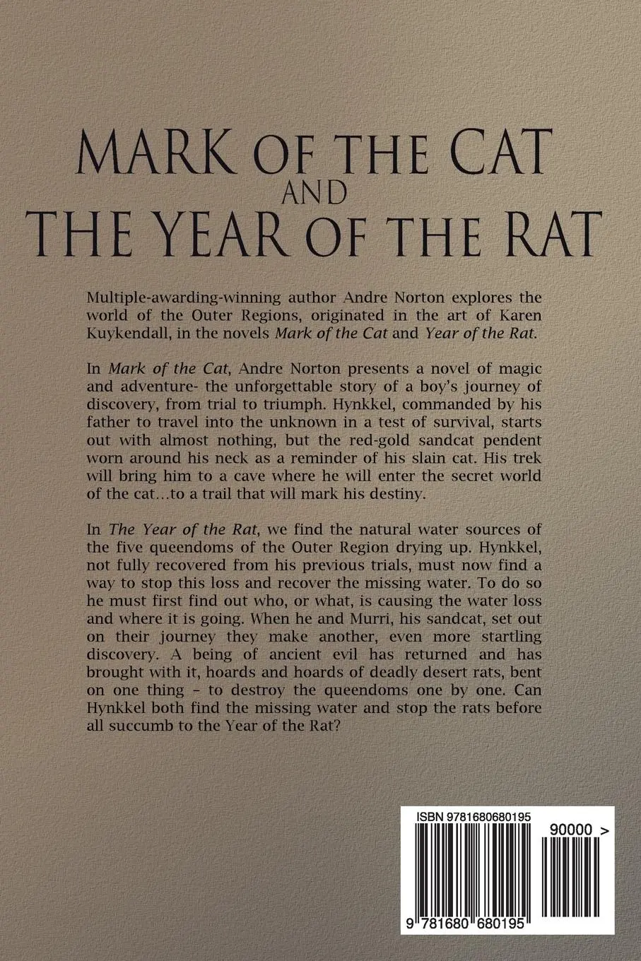 Rückseite: 9781680680195 | Mark of the Cat and Year of the Rat | Andre Norton (u. a.) | Buch