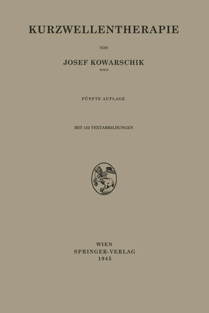 Cover: 9783211800195 | Kurzwellentherapie | Josef Kowarschik | Taschenbuch | vi | Deutsch