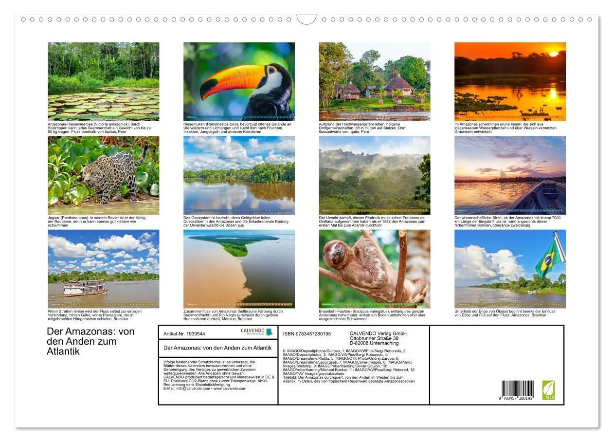 Bild: 9783457280195 | Der Amazonas: von den Anden zum Atlantik (Wandkalender 2026 DIN A2...