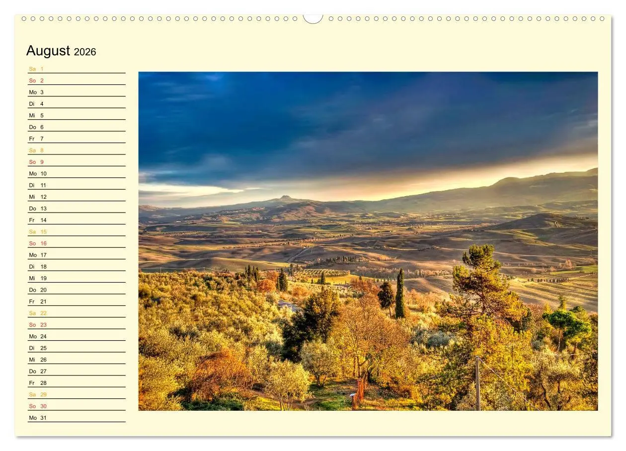 Bild: 9783457970195 | Bühne frei für die Toskana (Wandkalender 2026 DIN A2 quer),...