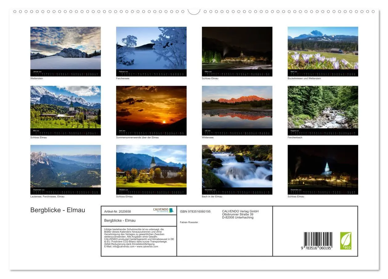 Bild: 9783516060195 | Bergblicke - Elmau (hochwertiger Premium Wandkalender 2026 DIN A2...
