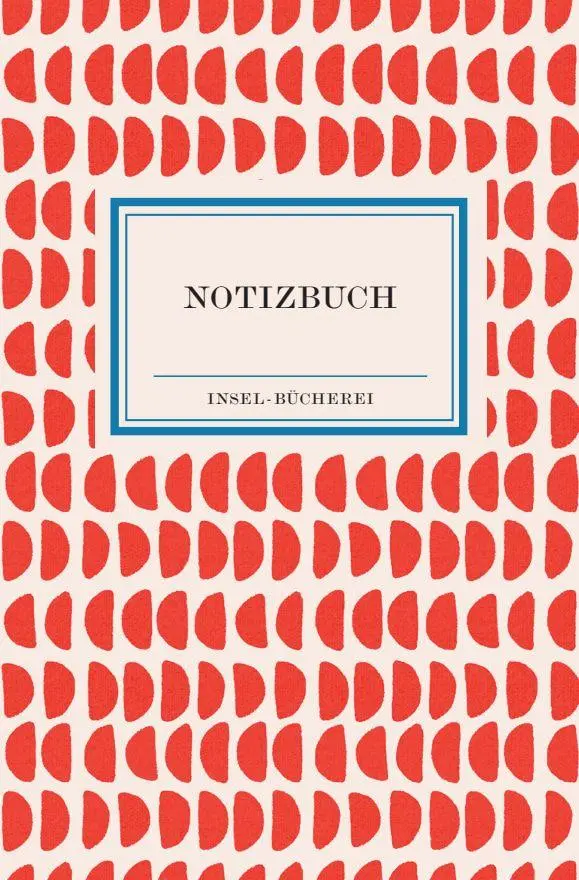 Cover: 4038239050295 | Notizbuch Insel-Bücherei 'Korallenrote Halbkreise retro' | Verlag
