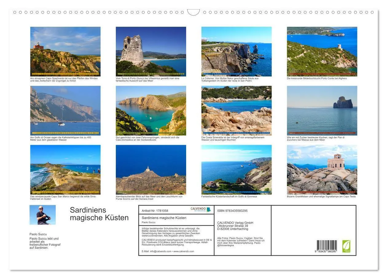Bild: 9783435560295 | Sardiniens magische Küsten (Wandkalender 2025 DIN A2 quer),...