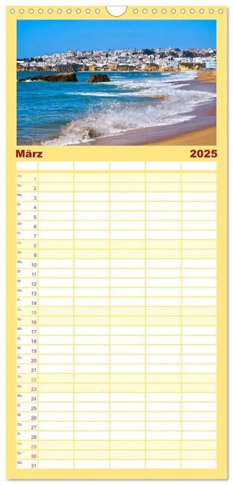 Bild: 9783457100295 | Familienplaner 2025 - Algarve verliebt mit 5 Spalten (Wandkalender,...