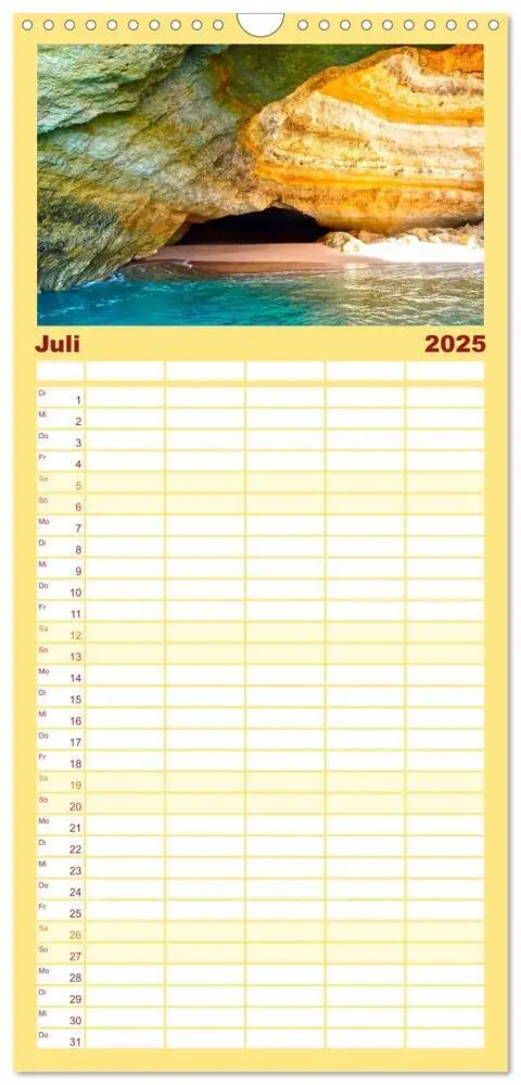 Bild: 9783457100295 | Familienplaner 2025 - Algarve verliebt mit 5 Spalten (Wandkalender,...