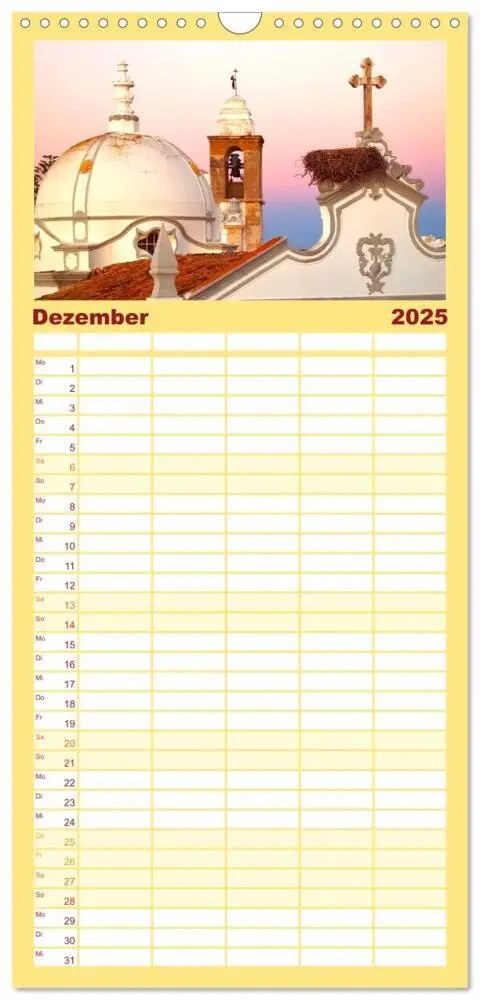 Bild: 9783457100295 | Familienplaner 2025 - Algarve verliebt mit 5 Spalten (Wandkalender,...