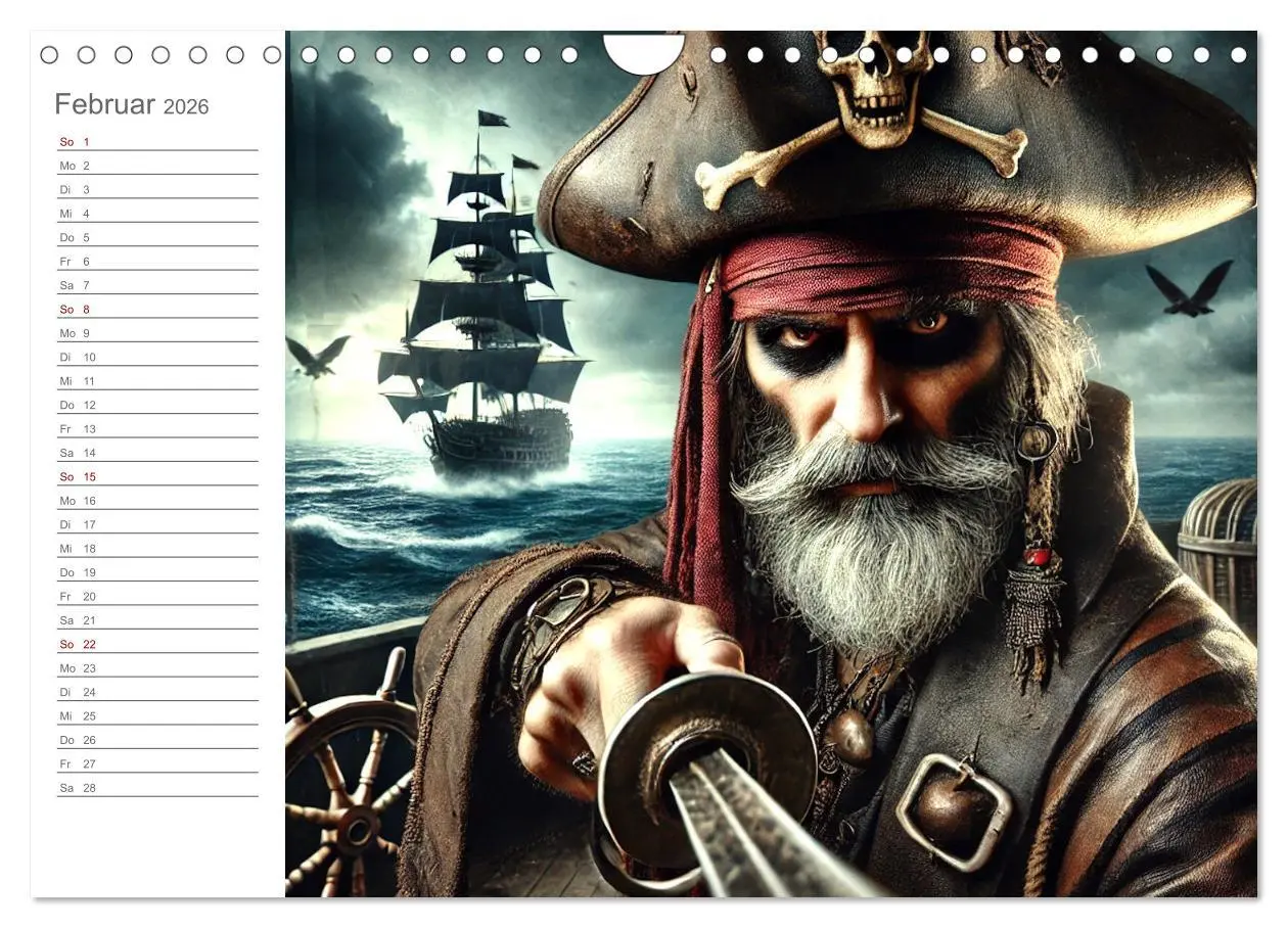 Bild: 9783457270295 | KI Piraten - Abenteuer der Seeräuber auf hoher See (Wandkalender...