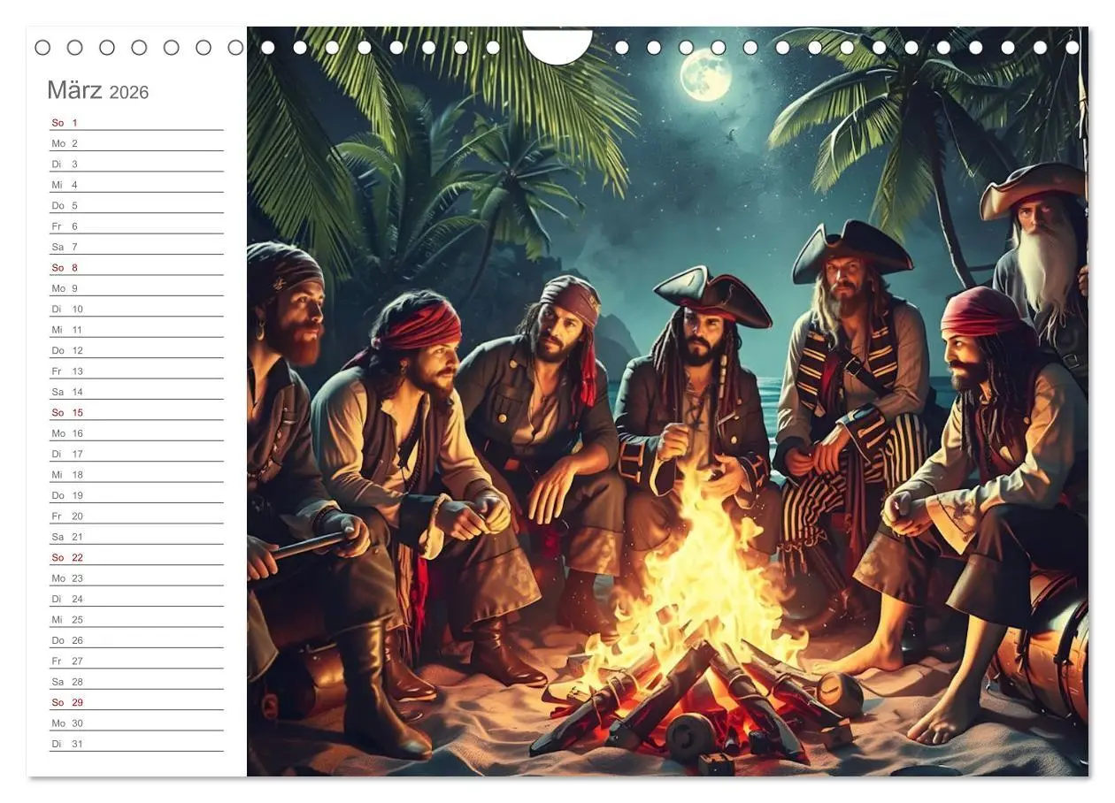 Bild: 9783457270295 | KI Piraten - Abenteuer der Seeräuber auf hoher See (Wandkalender...