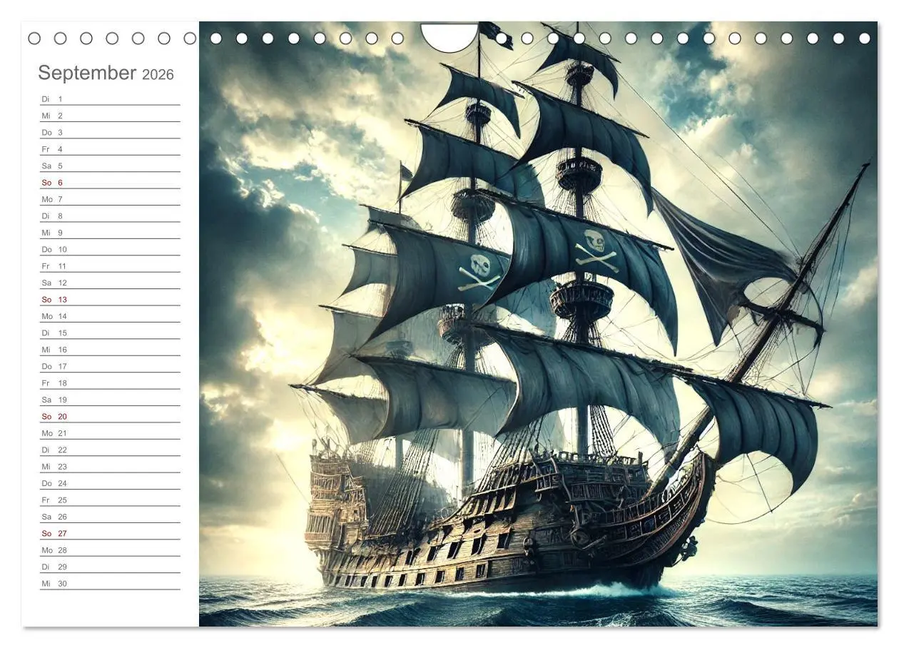 Bild: 9783457270295 | KI Piraten - Abenteuer der Seeräuber auf hoher See (Wandkalender...
