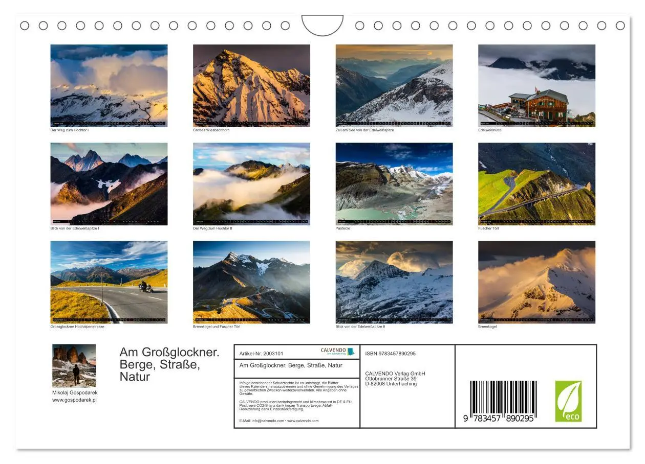Bild: 9783457890295 | Am Großglockner. Berge, Straße, Natur (Wandkalender 2026 DIN A4...