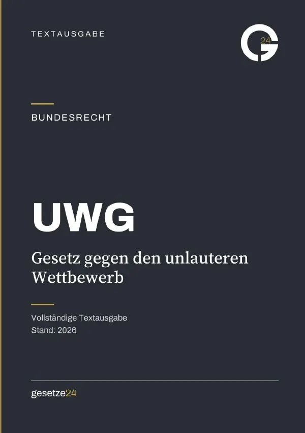 Cover: 9783565560295 | UWG - Gesetz gegen den unlauteren Wettbewerb | Gesetze24 Deutschland