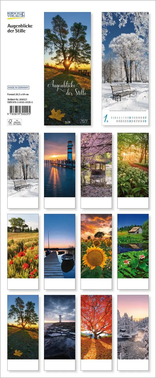 Bild: 9783819300295 | Augenblicke der Stille 2027 | Verlag Korsch | Kalender | Spiralbindung