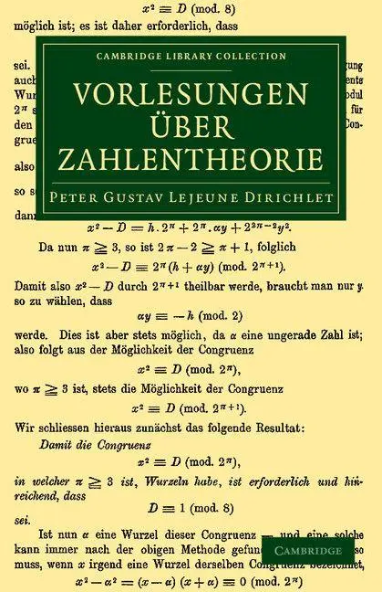 Cover: 9781108050395 | Vorlesungen Uber Zahlentheorie | Peter Gustav Lejeune Dirichlet | Buch