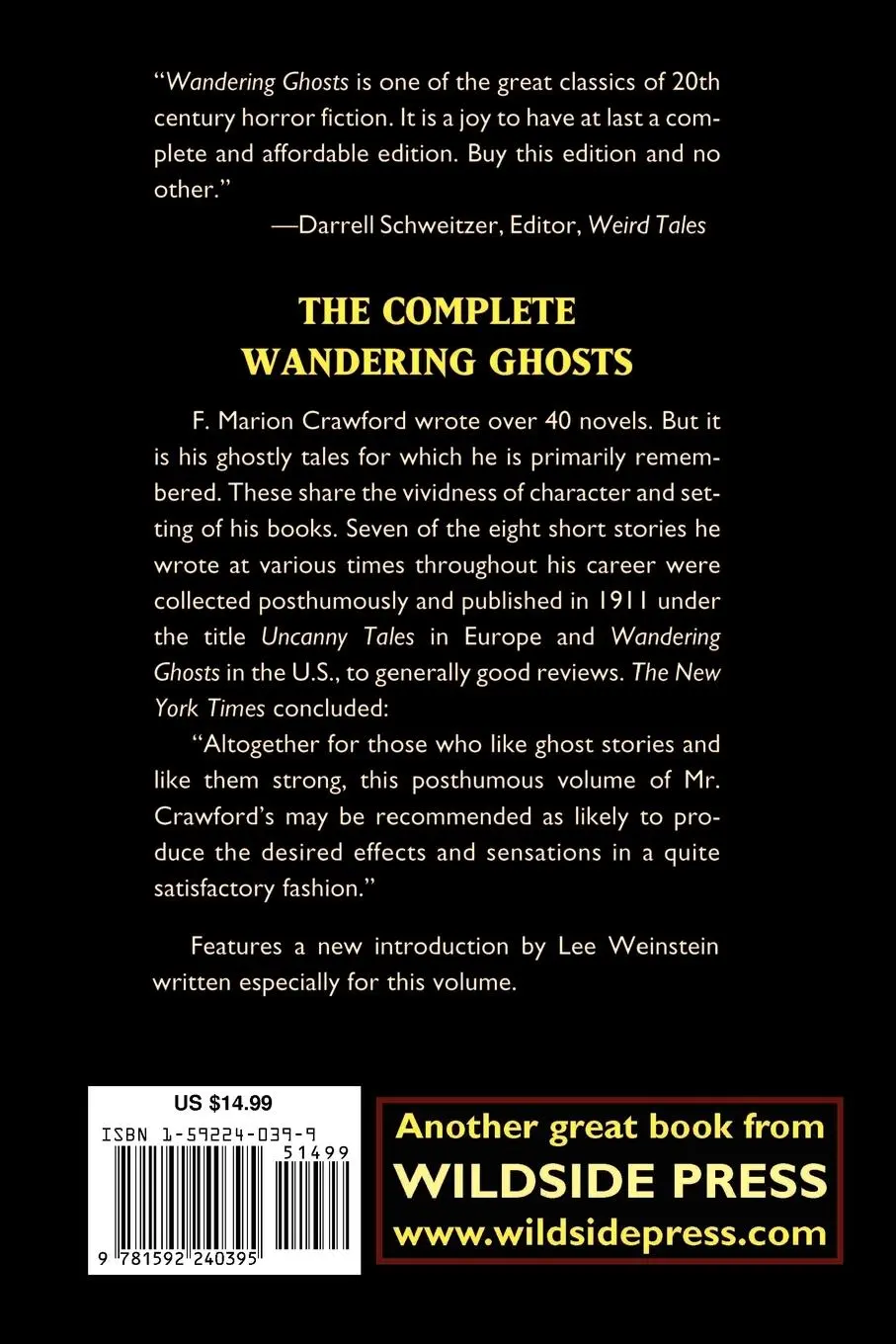 Rückseite: 9781592240395 | The Complete Wandering Ghosts | F. Marion Crawford | Taschenbuch