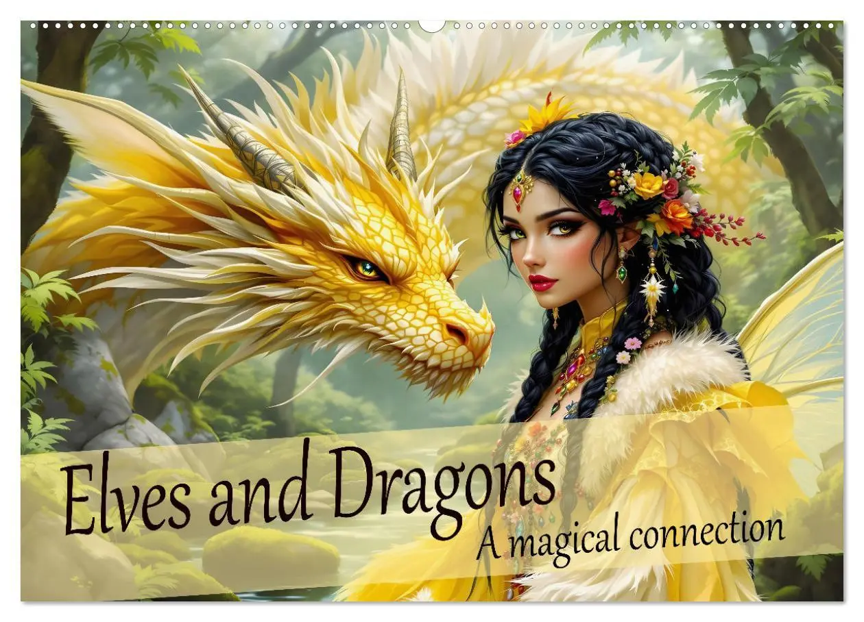 Cover: 9783457260395 | Elves and Dragons - A magical connection (Wall Calendar 2026 DIN A2...