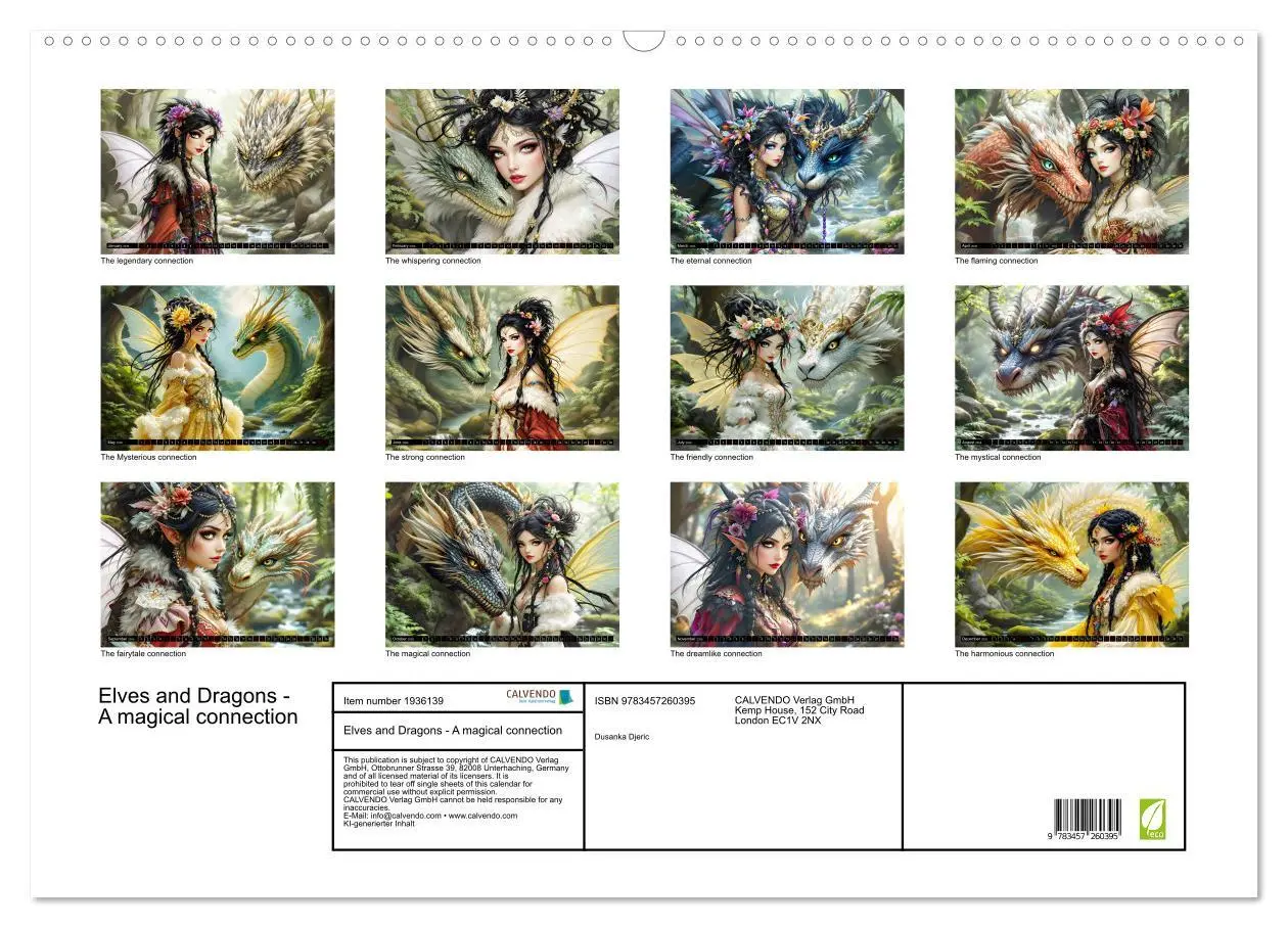 Bild: 9783457260395 | Elves and Dragons - A magical connection (Wall Calendar 2026 DIN A2...