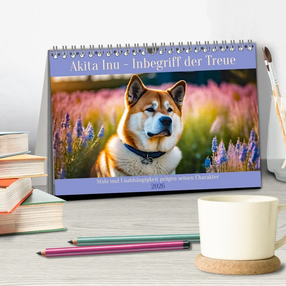 Bild: 9783457400395 | Akita Inu - Inbegriff der Treue (Tischkalender 2026 DIN A5 quer),...