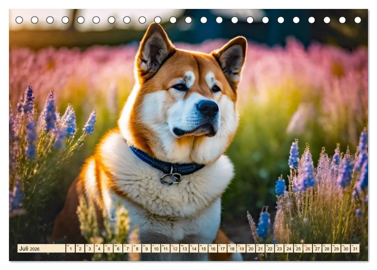 Bild: 9783457400395 | Akita Inu - Inbegriff der Treue (Tischkalender 2026 DIN A5 quer),...
