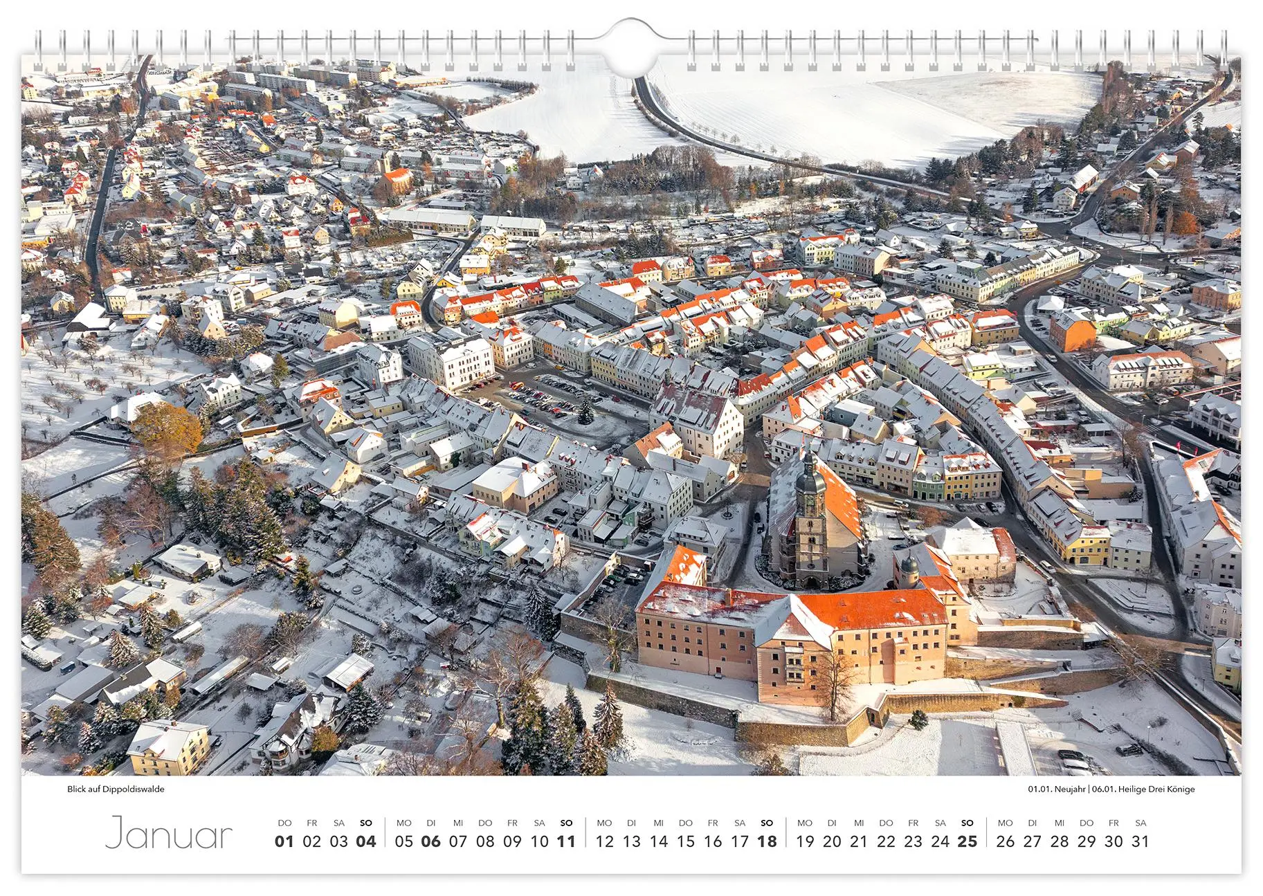 Bild: 9783910680395 | Kalender Dresden und Umgebung 2026 | 45 x 30 cm weißes Kalendarium