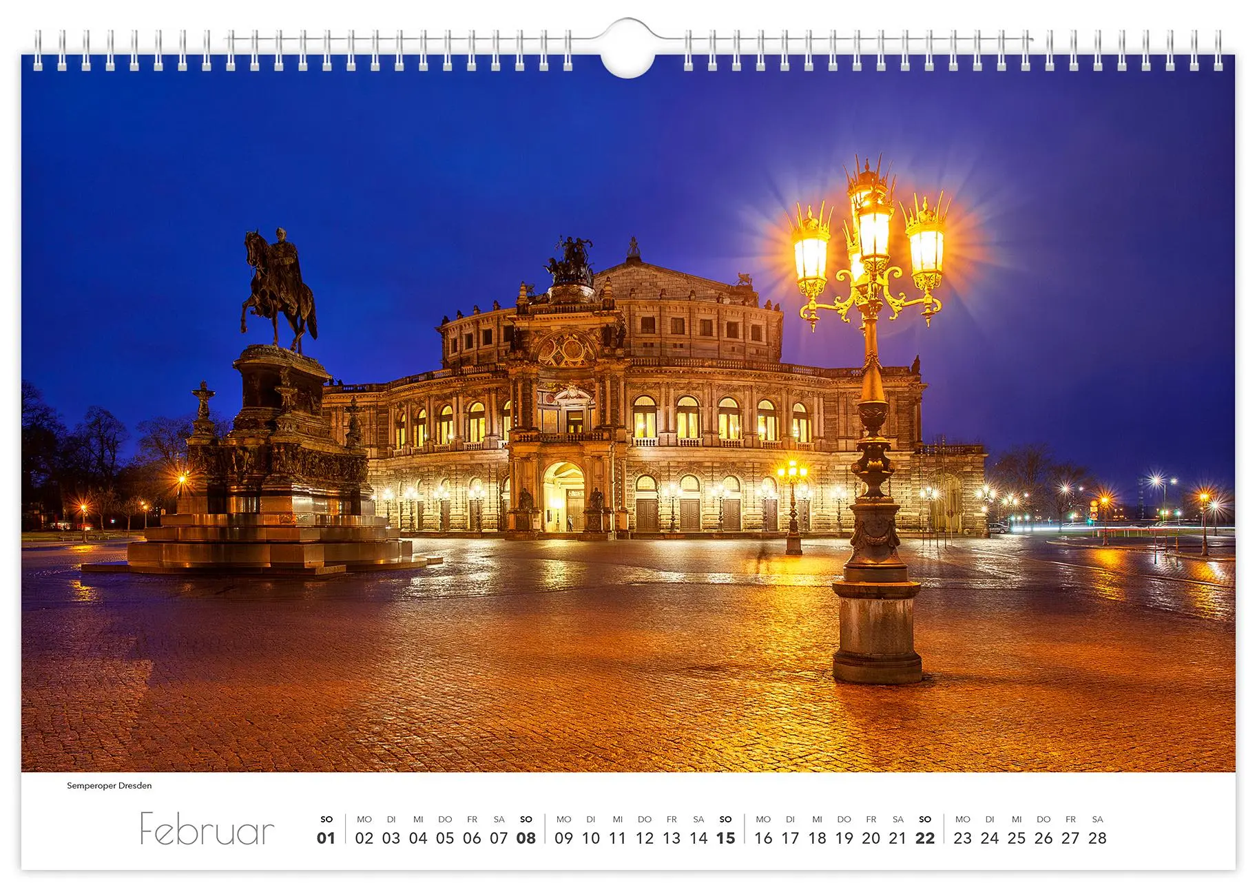Bild: 9783910680395 | Kalender Dresden und Umgebung 2026 | 45 x 30 cm weißes Kalendarium