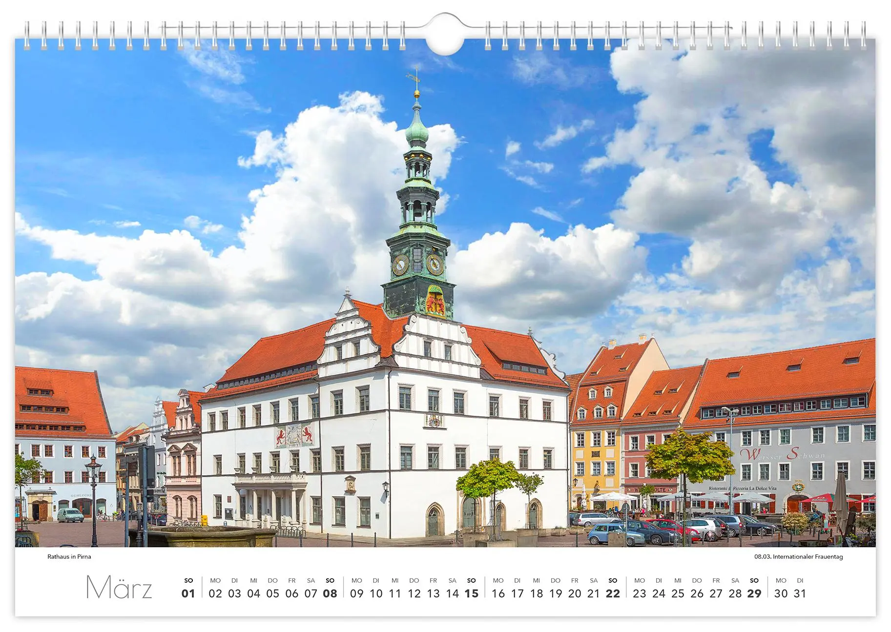 Bild: 9783910680395 | Kalender Dresden und Umgebung 2026 | 45 x 30 cm weißes Kalendarium