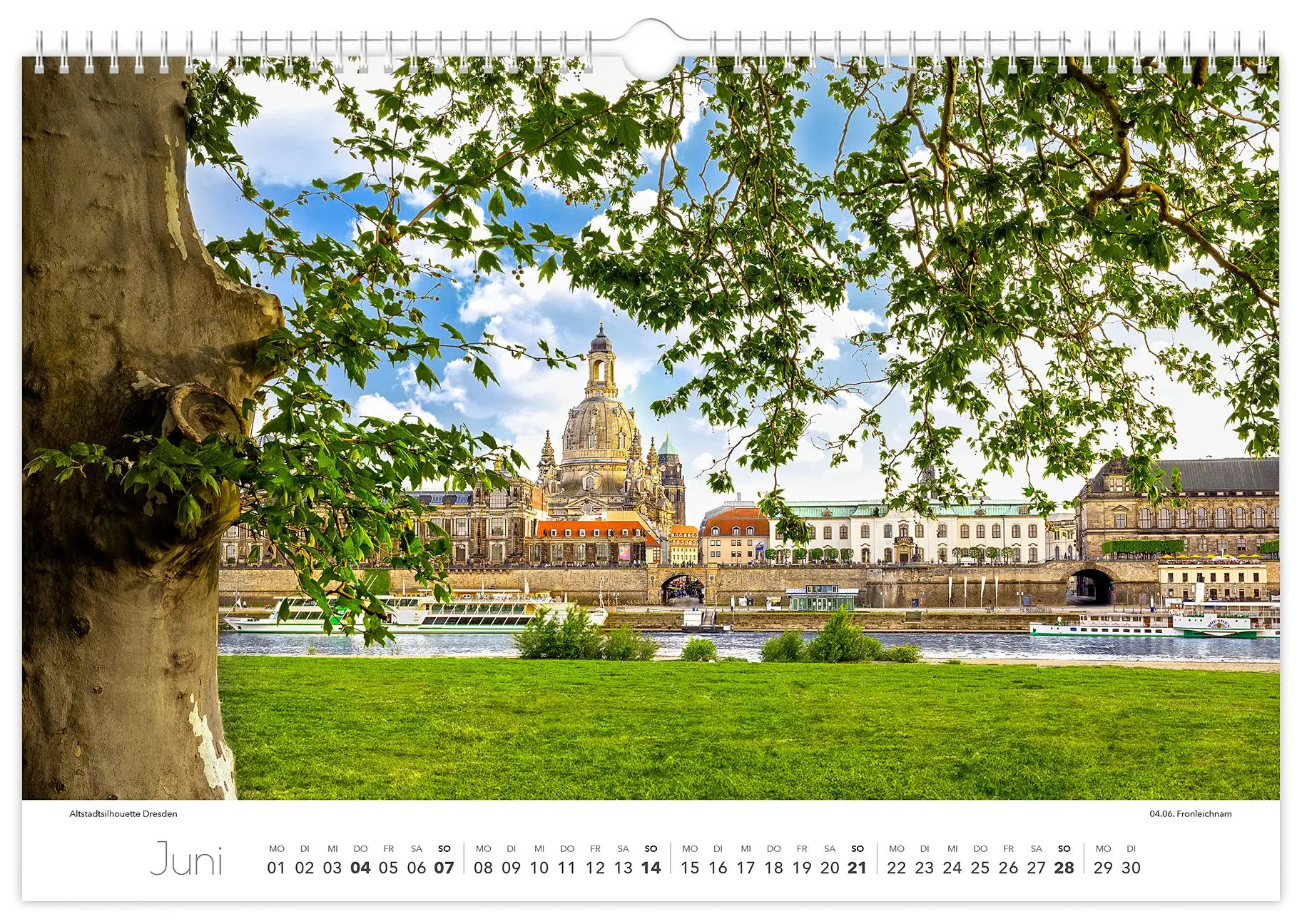 Bild: 9783910680395 | Kalender Dresden und Umgebung 2026 | 45 x 30 cm weißes Kalendarium