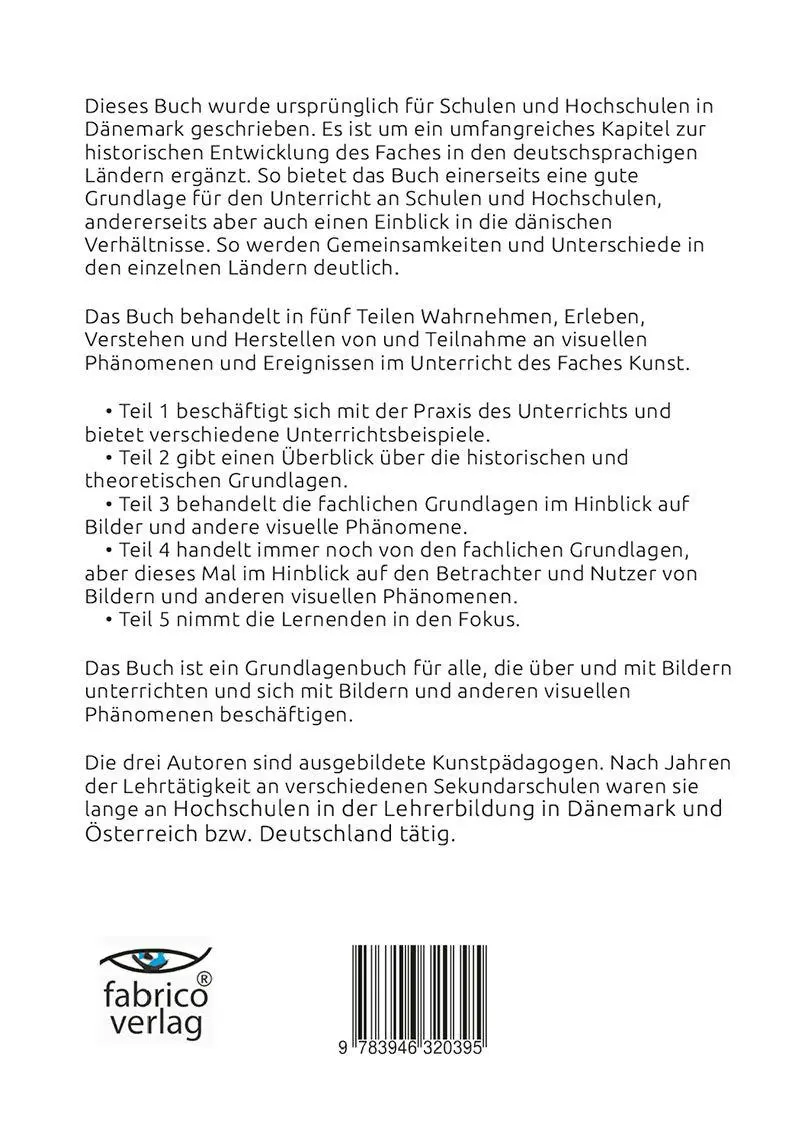 Rückseite: 9783946320395 | Didaktik für das Fach Kunst | Karsten Aversen (u. a.) | Taschenbuch