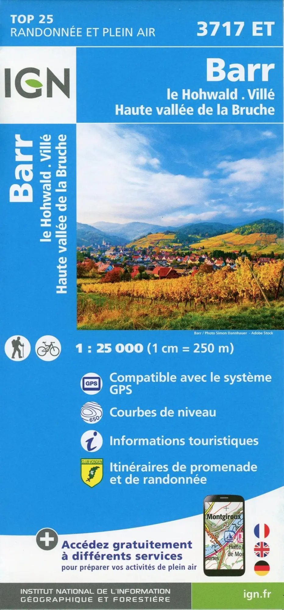 Cover: 9782758550495 | Barr.Le Howald.Villé.Haute Vallée de la Bruche 1:25 000 | (Land-)Karte