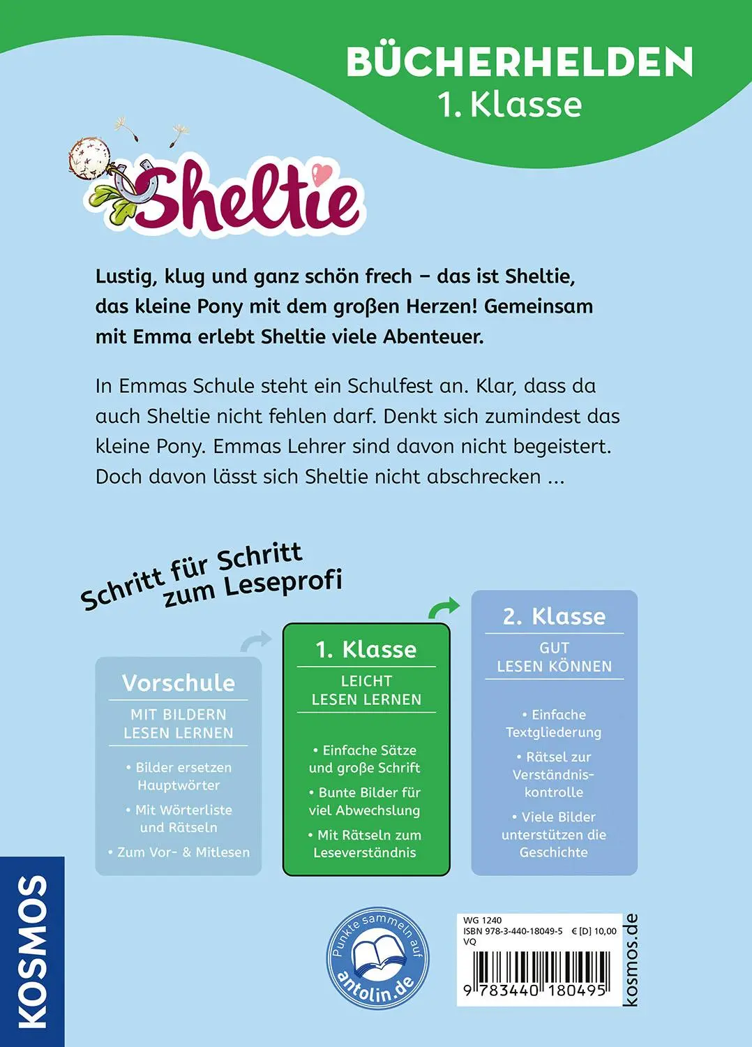 Rückseite: 9783440180495 | Sheltie, Bücherhelden 1. Klasse, Sheltie in der Schule | Kessel | Buch