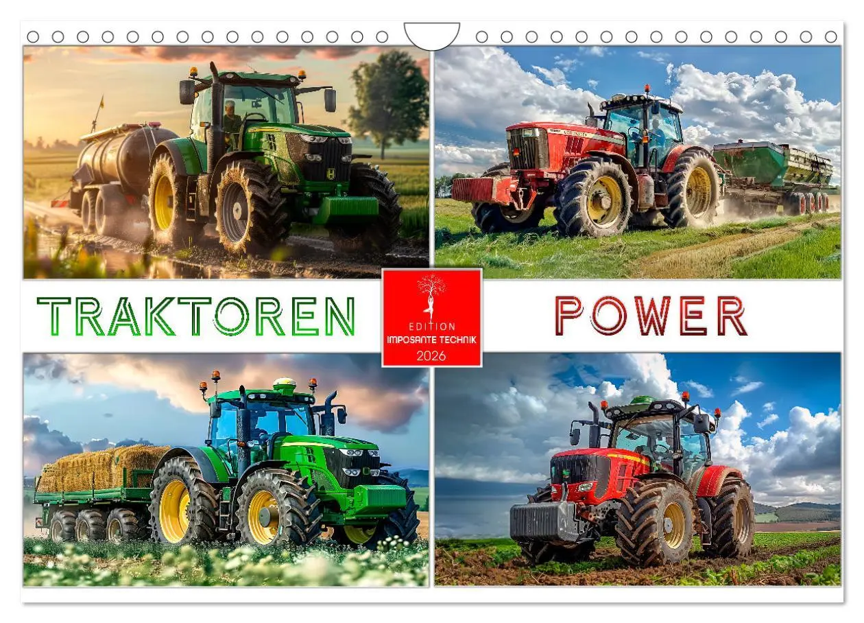 Cover: 9783457320495 | Traktoren Power (Wandkalender 2026 DIN A4 quer), CALVENDO...