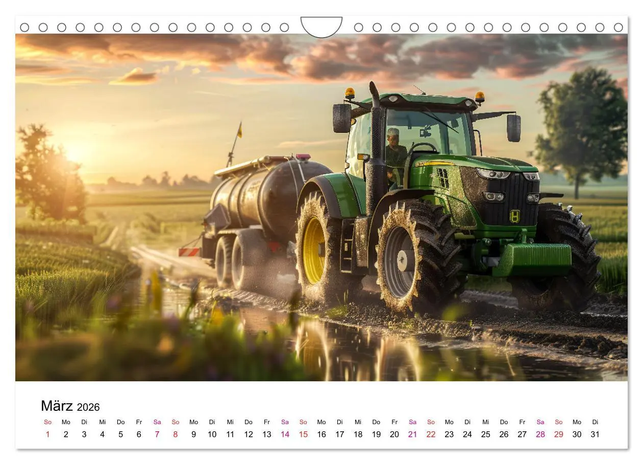 Bild: 9783457320495 | Traktoren Power (Wandkalender 2026 DIN A4 quer), CALVENDO...
