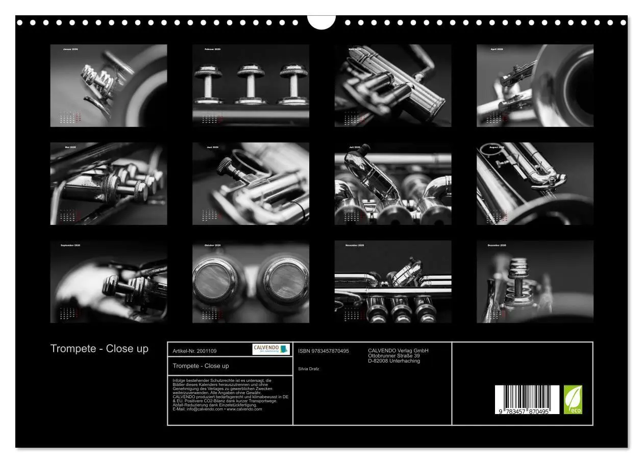 Bild: 9783457870495 | Trompete - Close up (Wandkalender 2026 DIN A3 quer), CALVENDO...