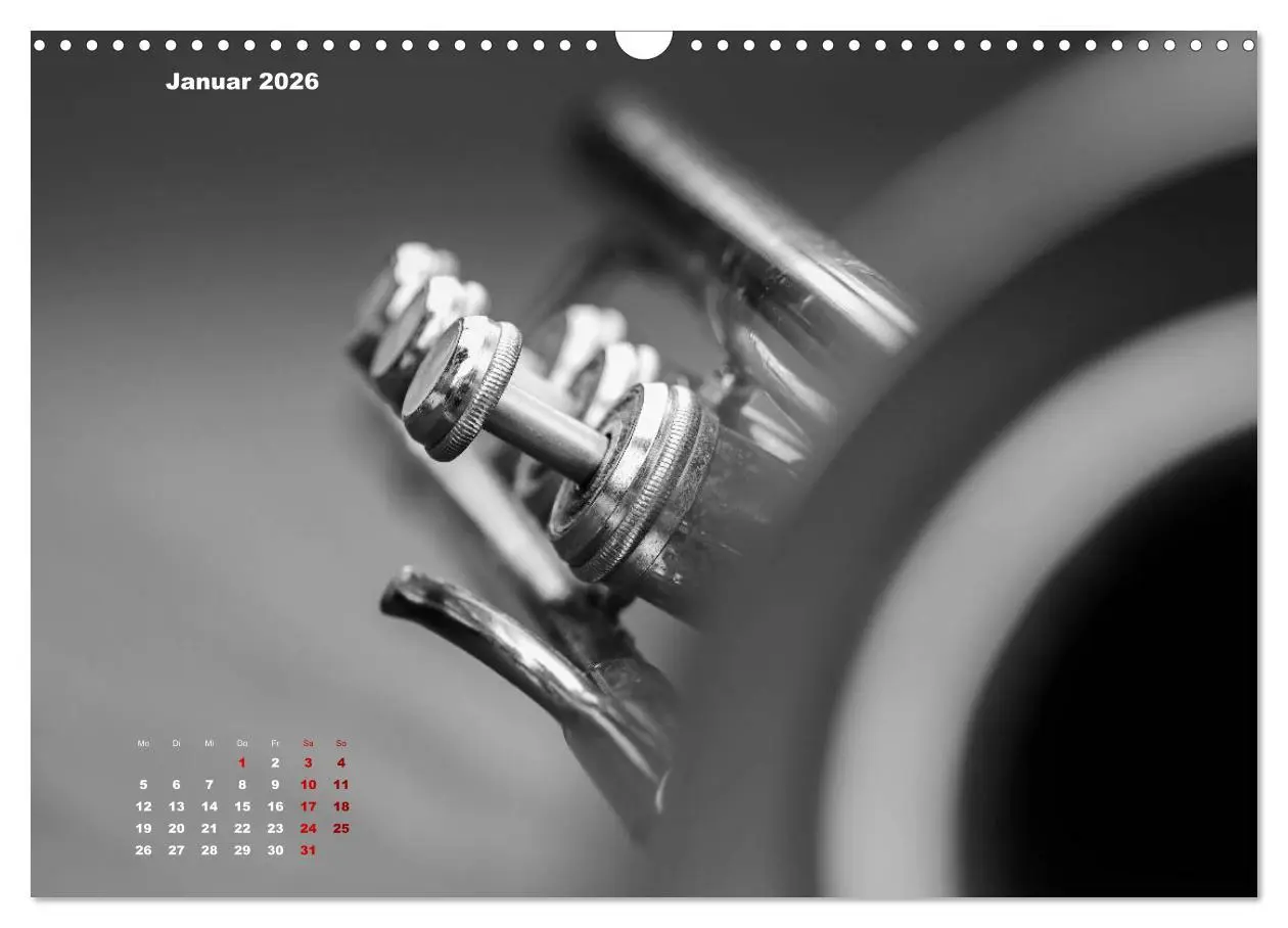 Bild: 9783457870495 | Trompete - Close up (Wandkalender 2026 DIN A3 quer), CALVENDO...