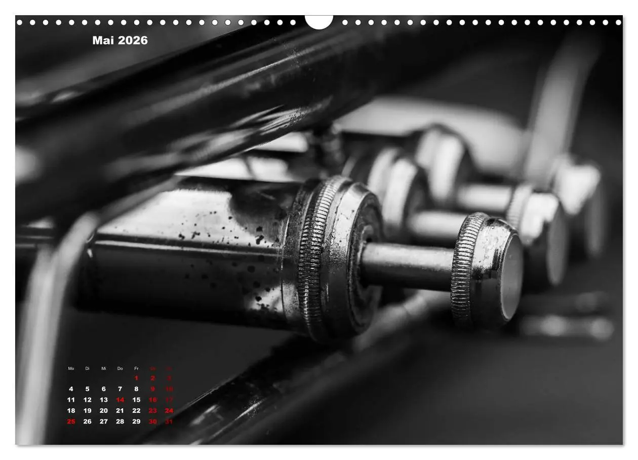 Bild: 9783457870495 | Trompete - Close up (Wandkalender 2026 DIN A3 quer), CALVENDO...