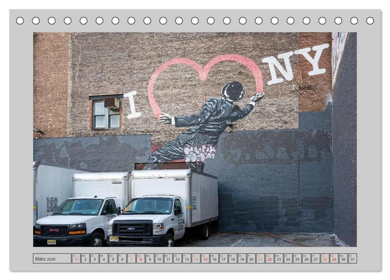Bild: 9783516650495 | Street Art New York - Ikonen der Wandkunst (Tischkalender 2026 DIN...