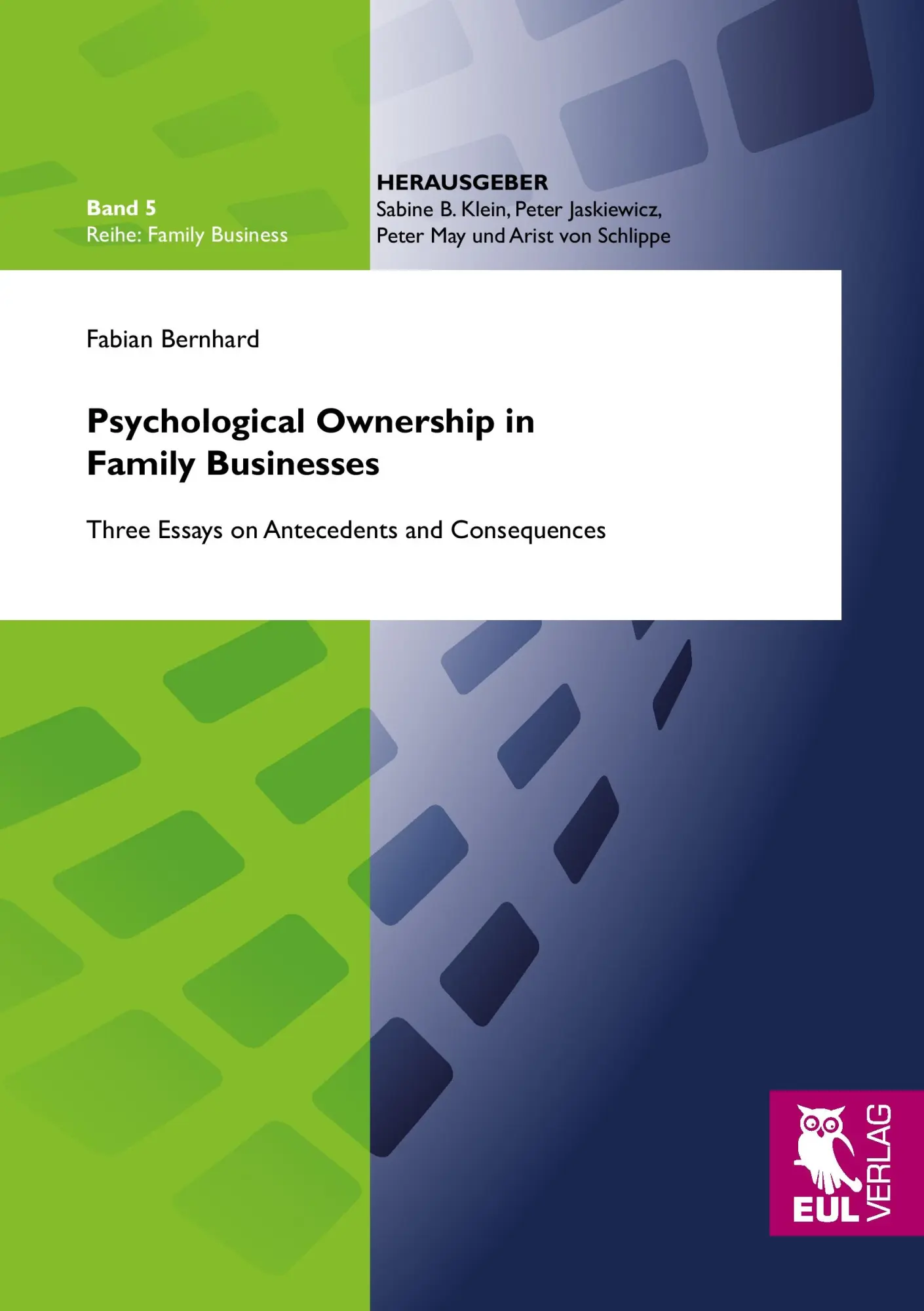 Cover: 9783844100495 | Psychological Ownership in Family Businesses | Fabian Bernhard | Buch