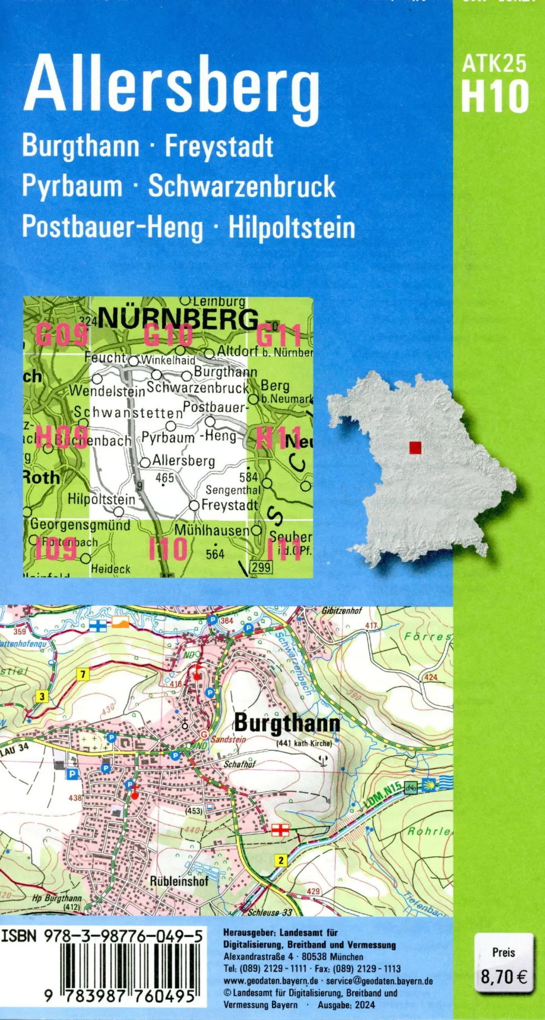 Bild: 9783987760495 | ATK25-H10 Allersberg (Amtliche Topographische Karte 1:25000) | Deutsch